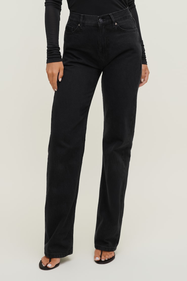 Valentina Ultra High Rise Bootcut Jeans Granite Black large