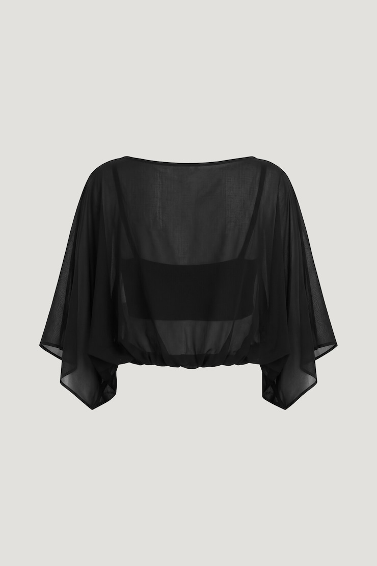 Bubble Cape Top Jet Black large