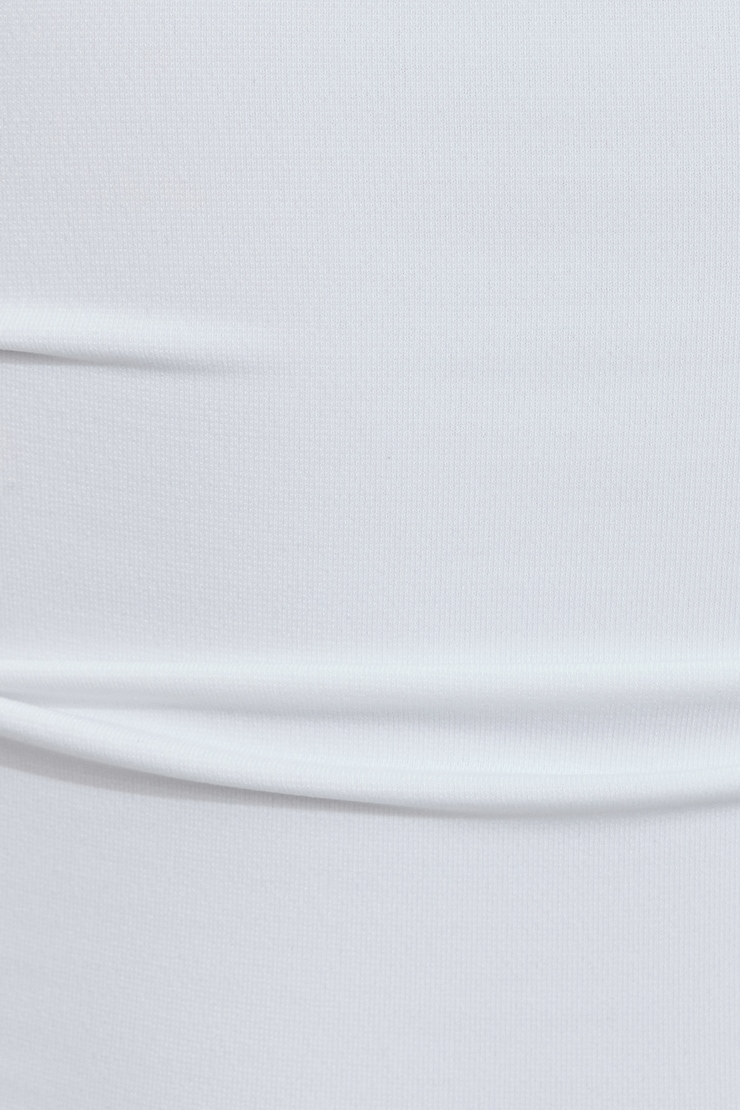 High Cowl Banded Bubble Top, Bright White, large