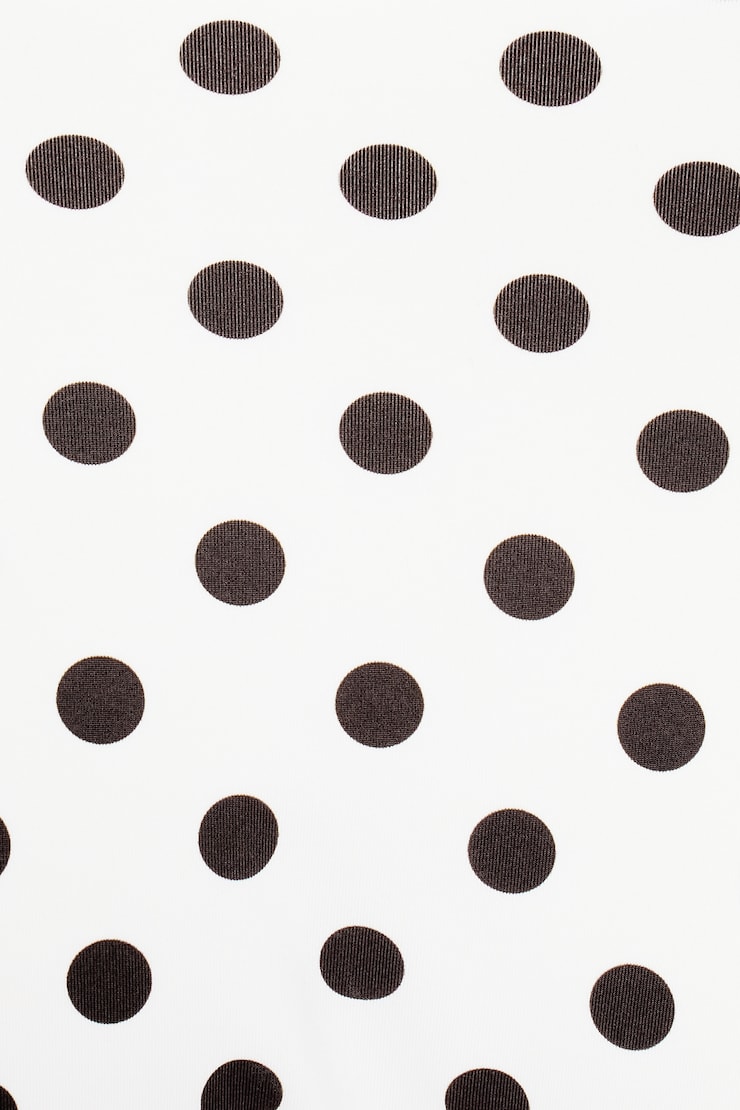 Slider Triangle Bikini Top, White/Coffee Bean Polka Dots, large