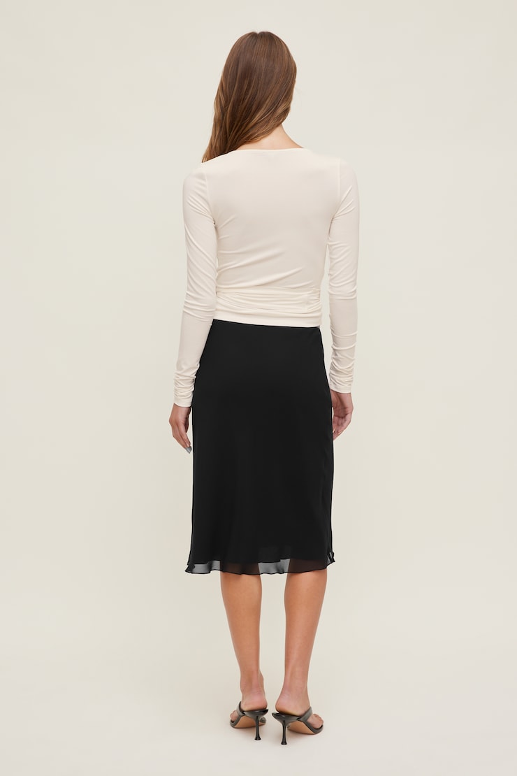 Wrap Long Sleeve Top Sea Salt Cream large