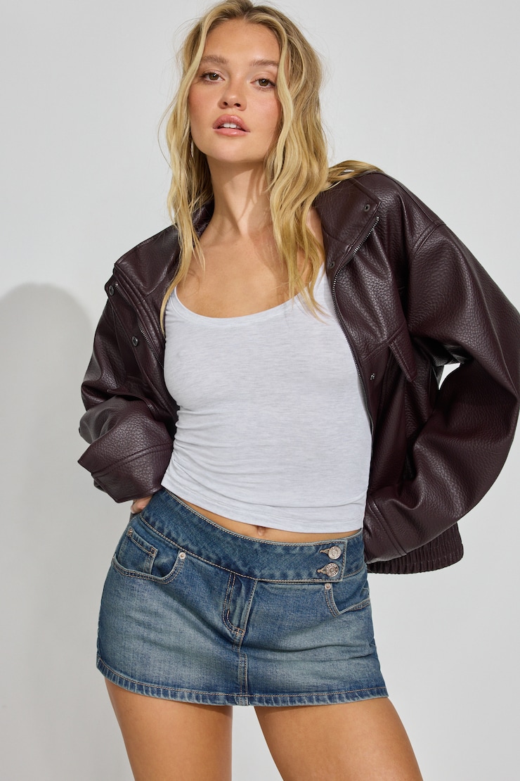 Denim Micro Skort