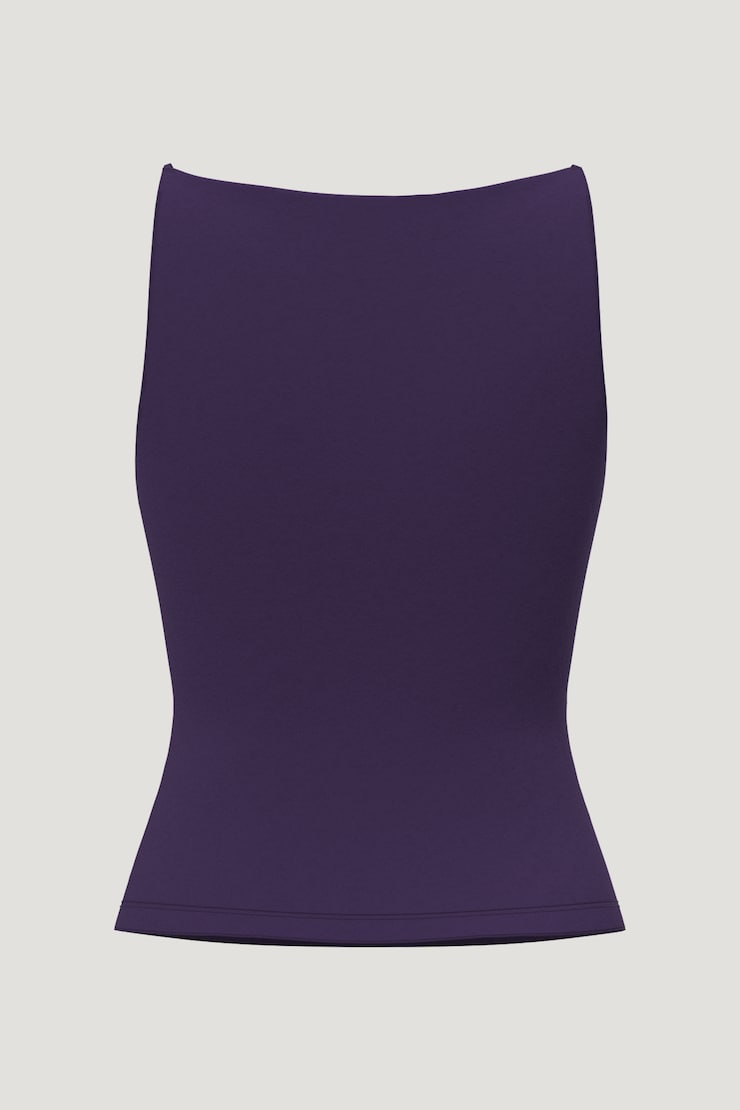 Sculpt Strappy Boat Neck Tank Top Parachute Purple large