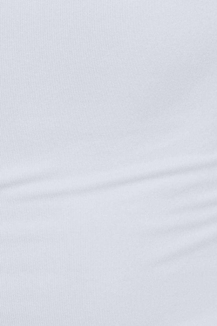 Smooth Open Neck Long Sleeve Tee, Bright White, large