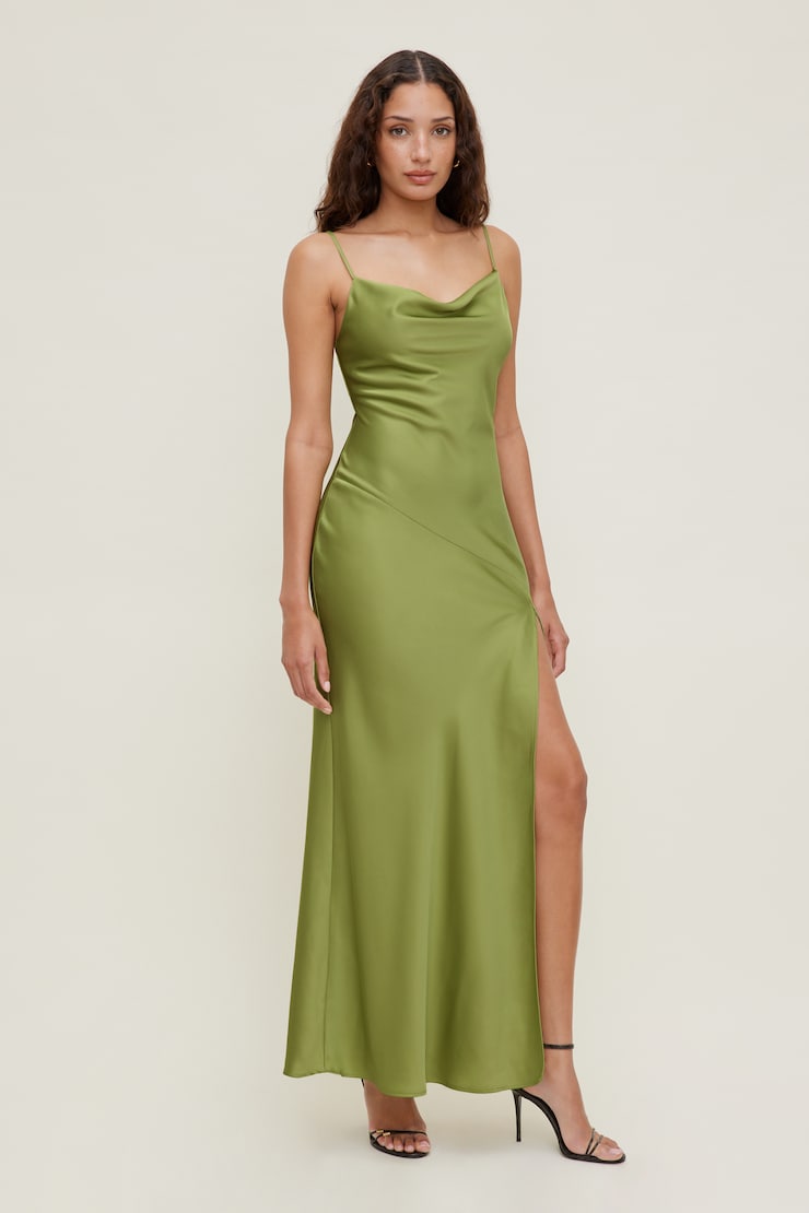 lucia satin cut out maxi dress Lucia Satin Cut Out Maxi Dress by Meshki