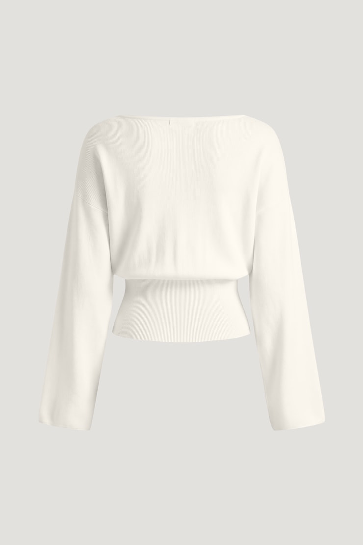 Suri Cinched Sweater Snow White large