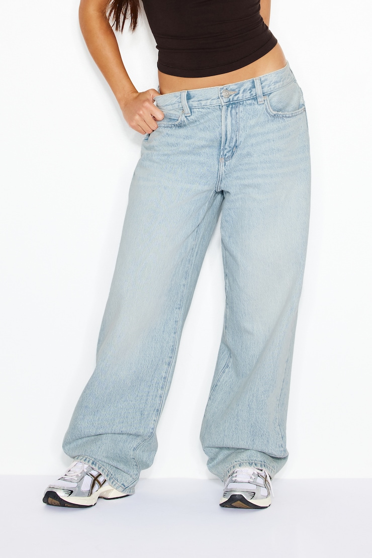 Low Rise Baggy Jeans, Aubrey Blue, large