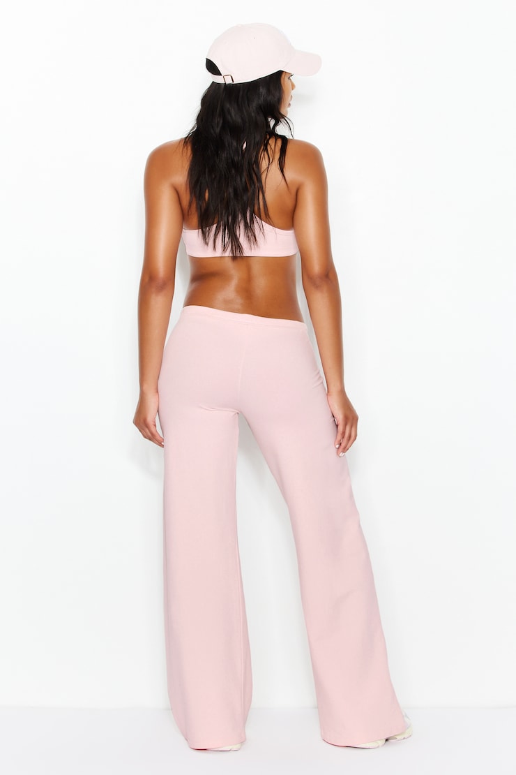 StretchTerry™ Wide Leg Pants, Pink Wink, large