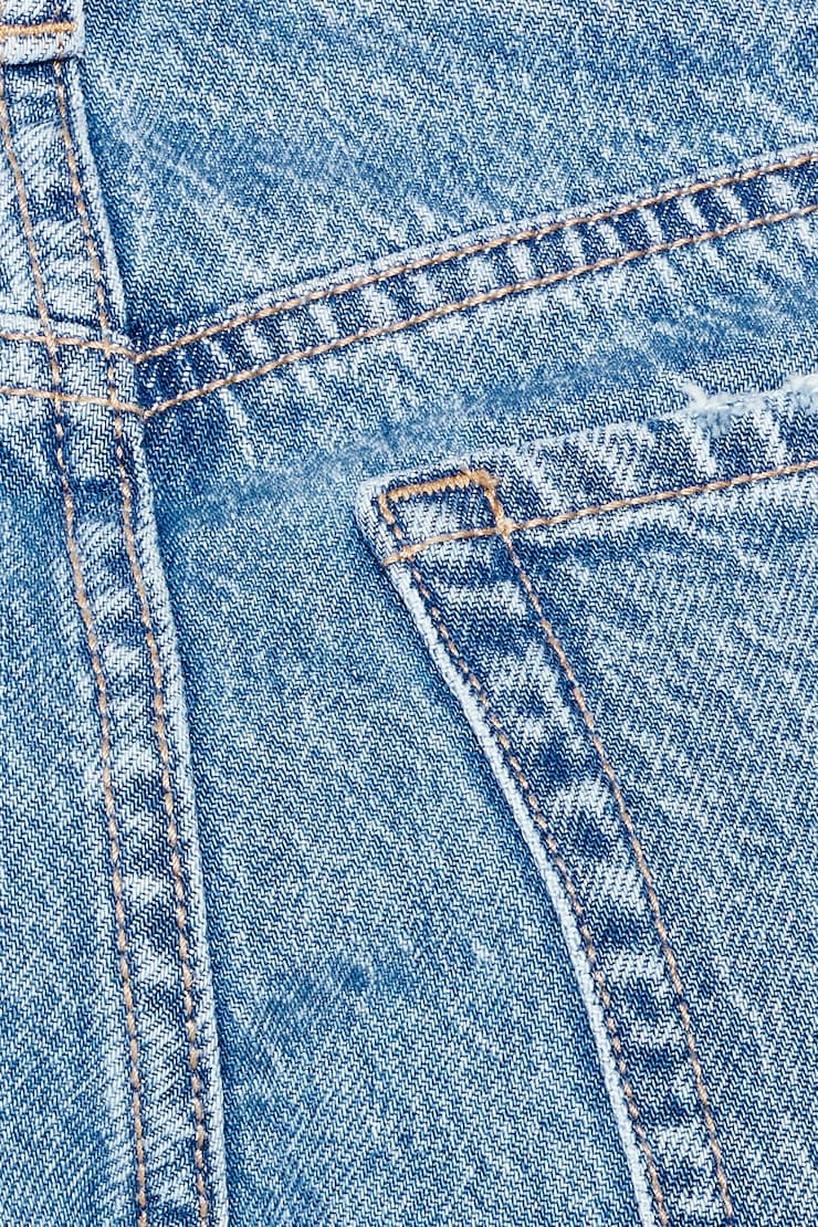 High Rise Cheeky Denim Shorts, Gabby Blue, large