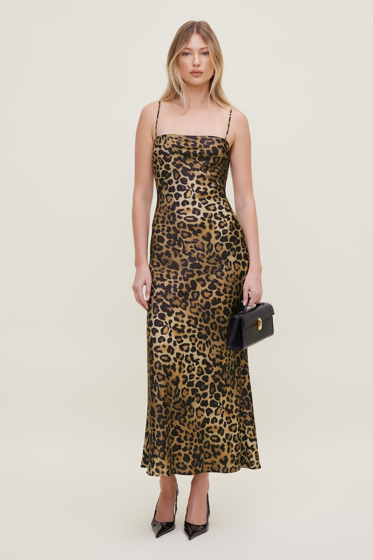Robe maxi en satin Aubrey