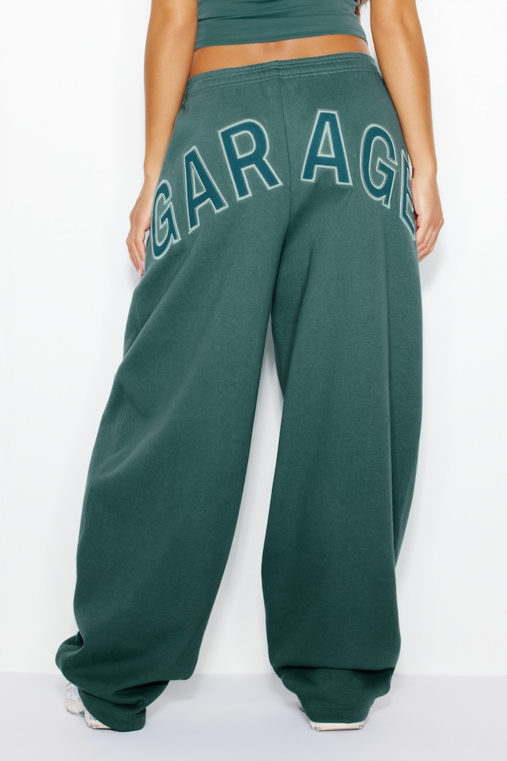 UltraFleece Barrel Leg Sweatpants, Teal Temptation with Garage Logo Art, large