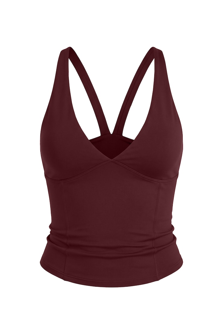 Form Active Corset Top, Burgundy Bite, large