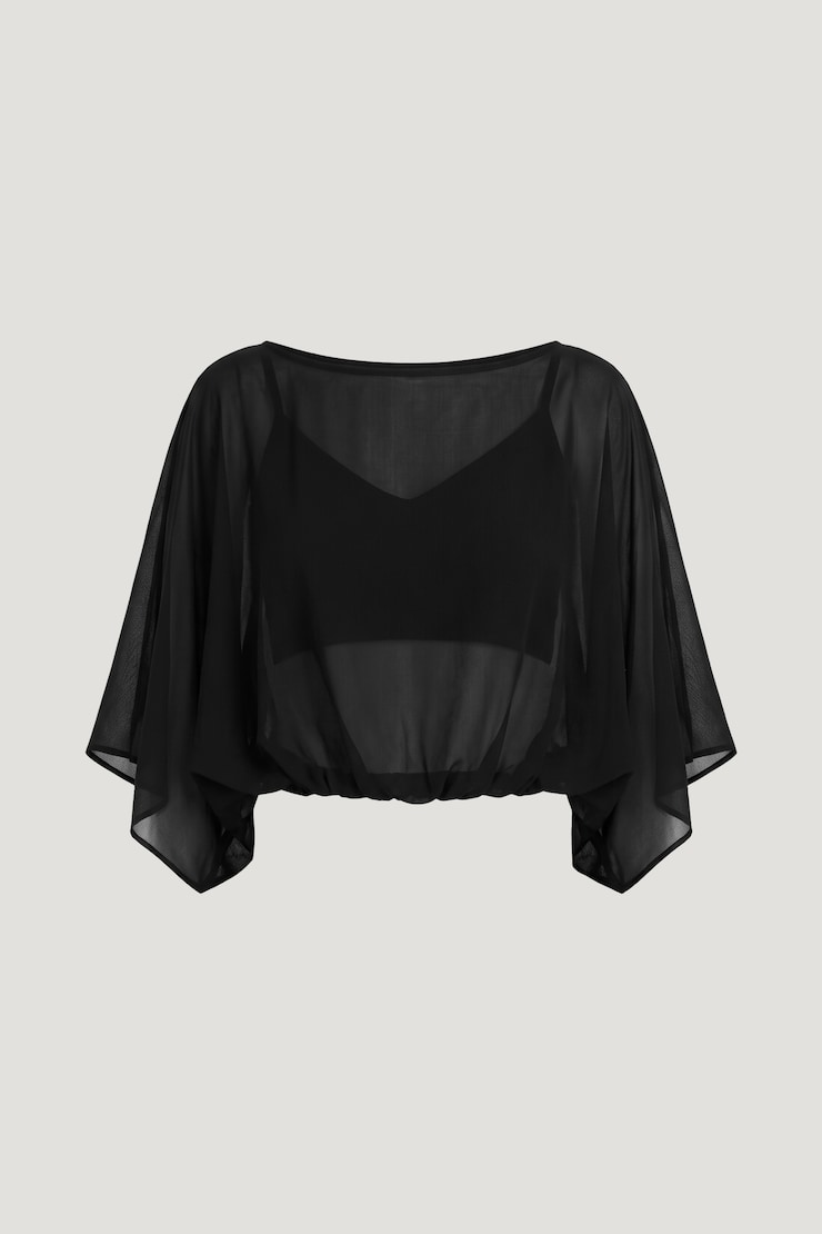 Bubble Cape Top Jet Black large