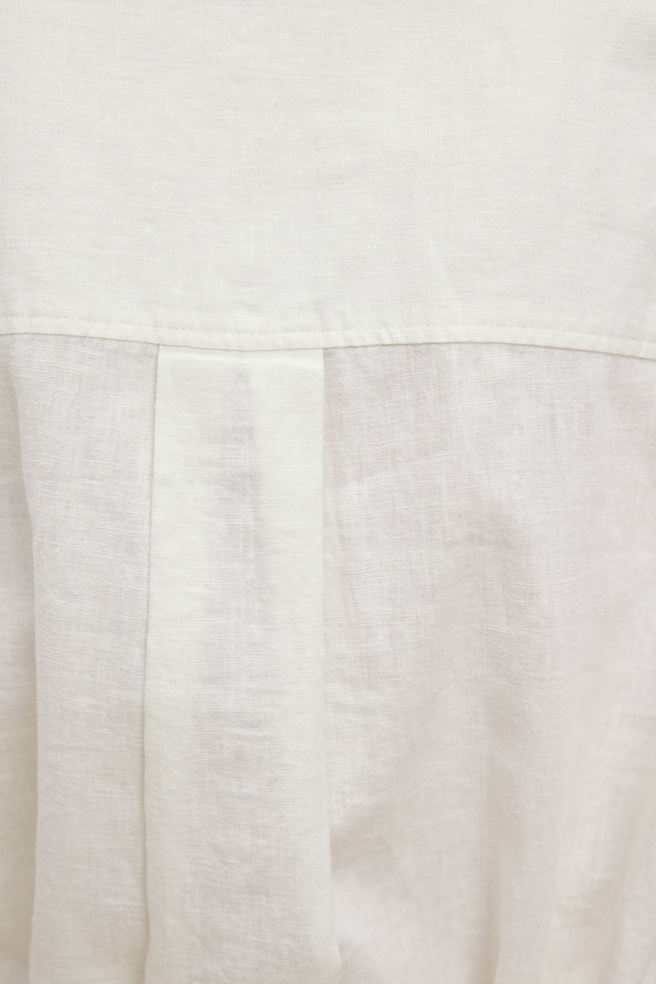 Isla Oversized Linen Shirt Snow White large