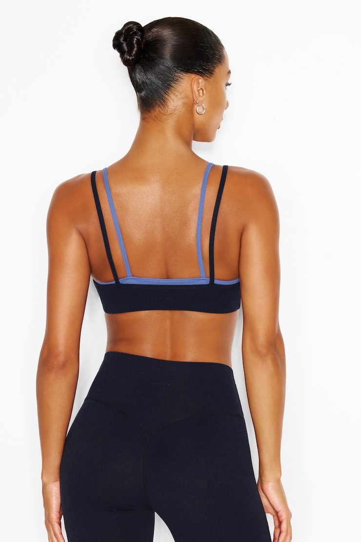 Active Double Layer Bra, Naughty Navy Blue/Blue Blush, large