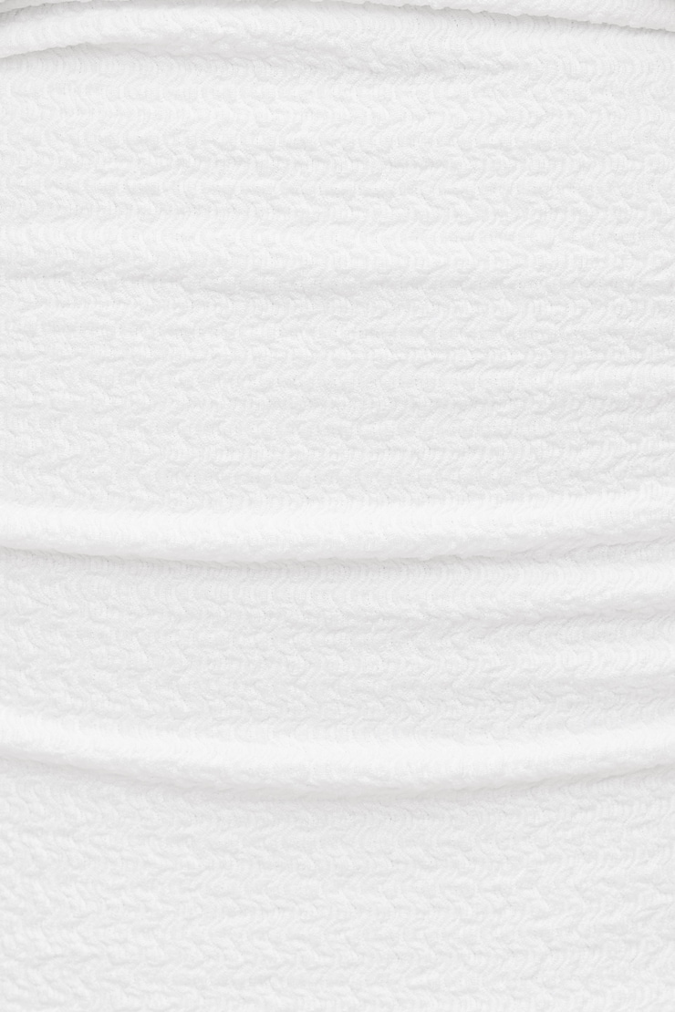 Textured Plunge Halter Top Bright White large