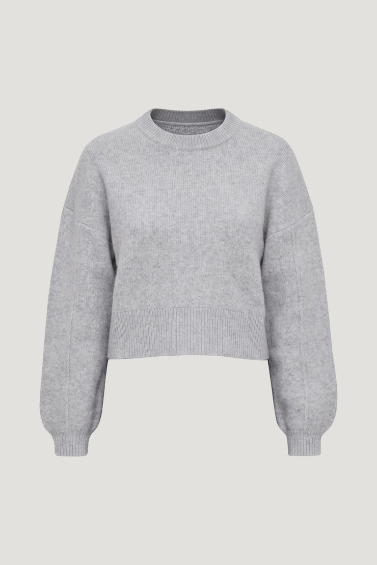 Rylie Balloon Sleeve Sweater Fall Grey Mix large