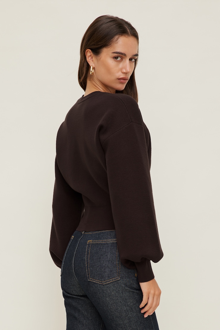 Bea Crewneck Sweater Cherry Lacquer Burgundy large