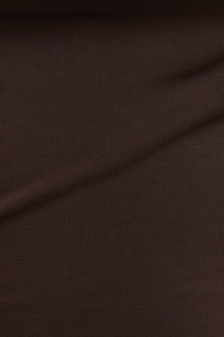 Camisole drapée en jersey à col châle Brun café large