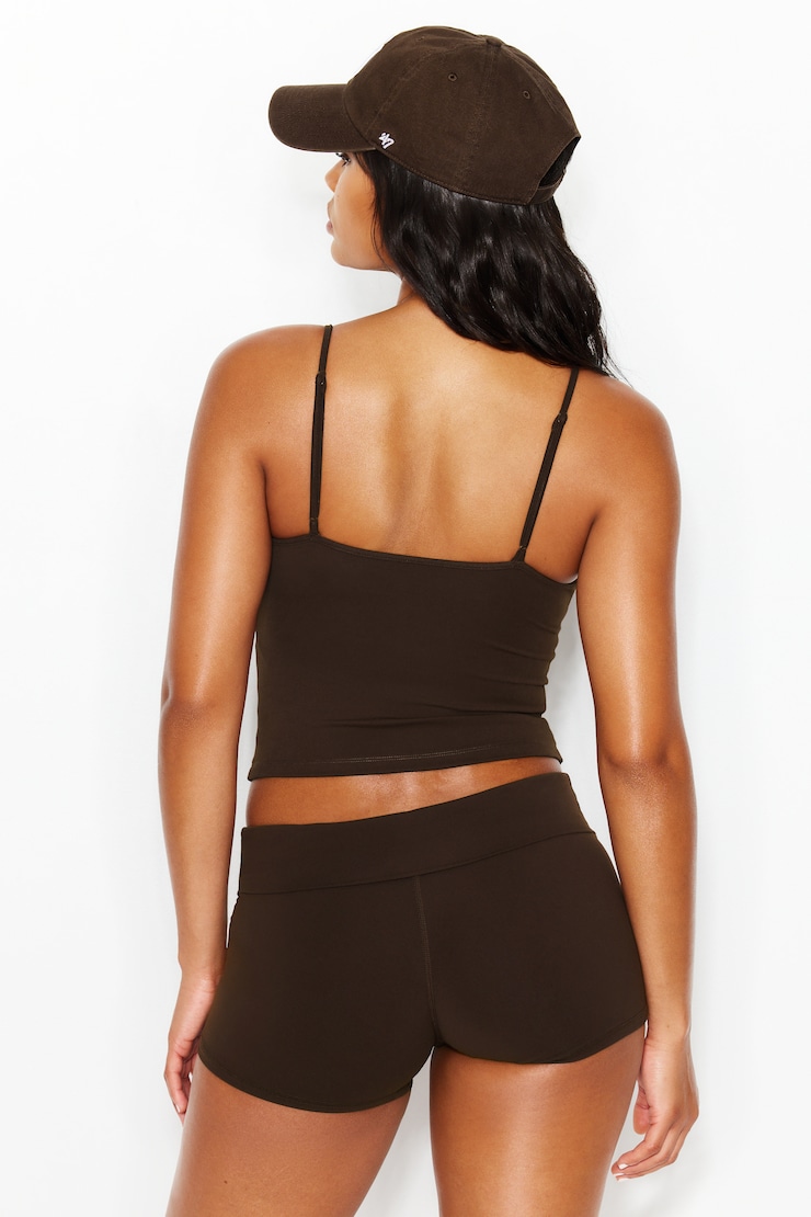 Sleek Crossover Cami Top, Armadillo Brown, large