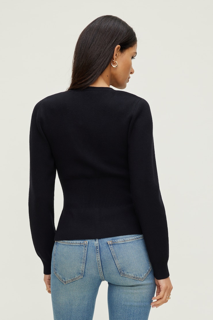 Cinched Waist Cardigan BLACK | Dynamite