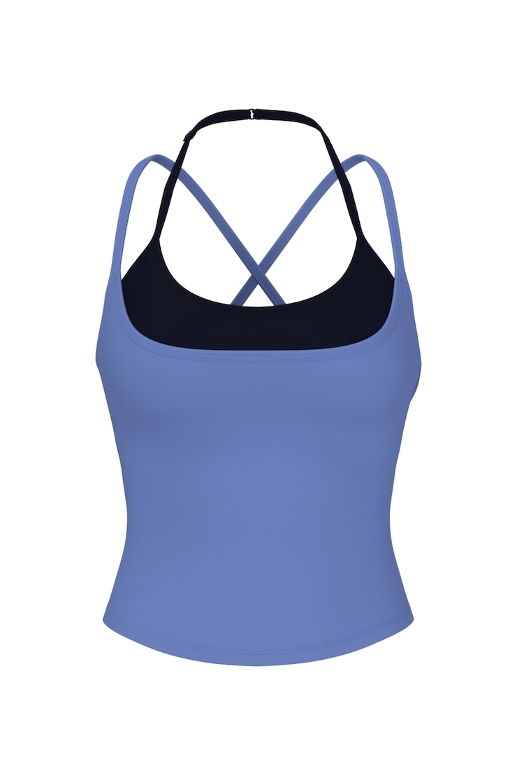 Active Layered Tank Top, Blue Blush/Naughty Navy Blue, large