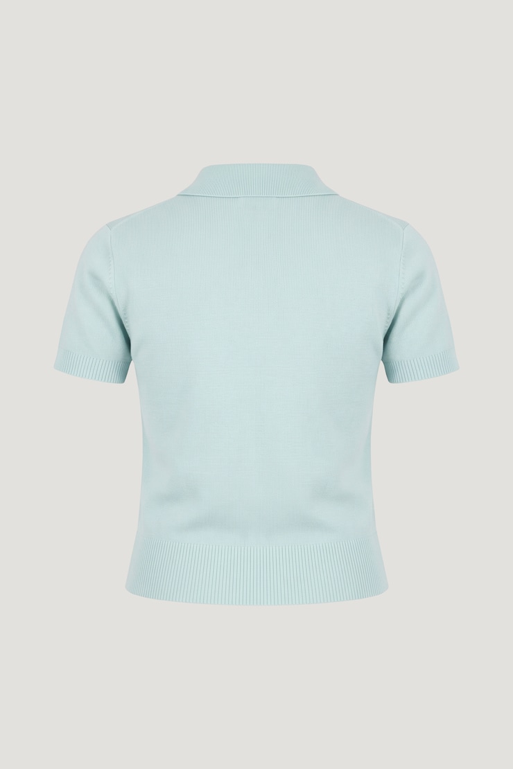 Polo Cardigan Wan Blue large