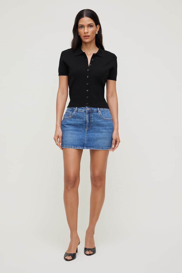 Polo Cardigan Jet Black large