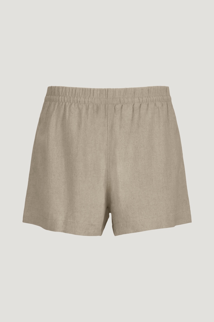 Short à taille haute en lin