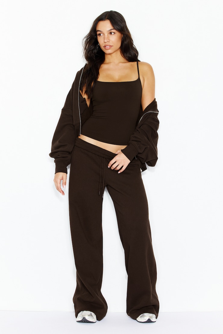 Sleek Scoop Cami Top, Armadillo Brown, large