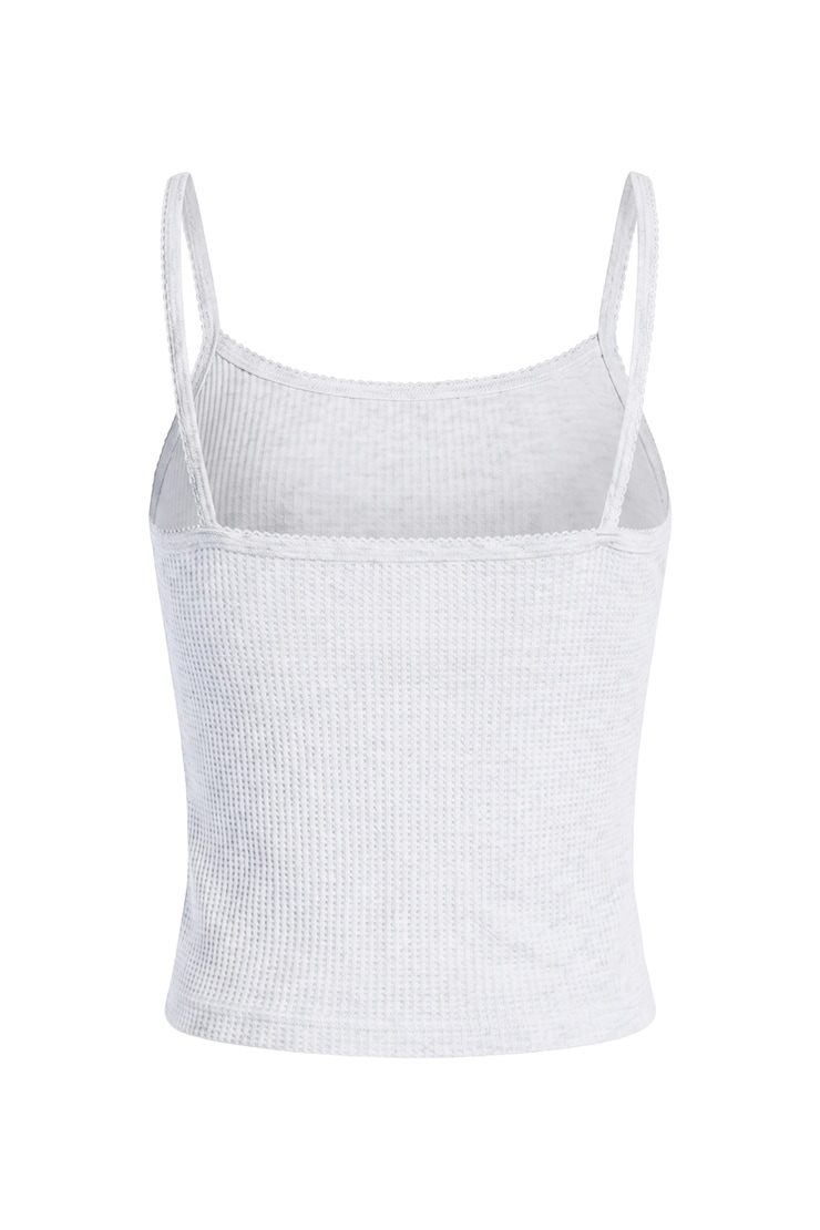 Waffle Cami Top, Spring Grey Mix, large