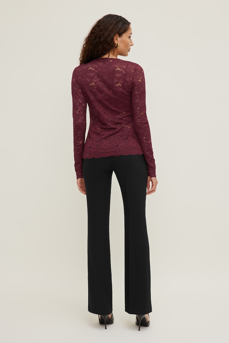Lace Cardigan Maroon Banner large