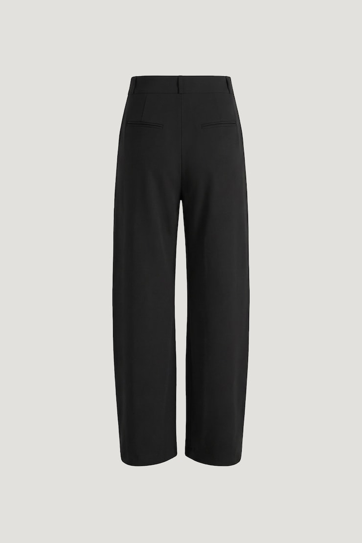 Mid Rise Barrel Leg Pants Jet Black large