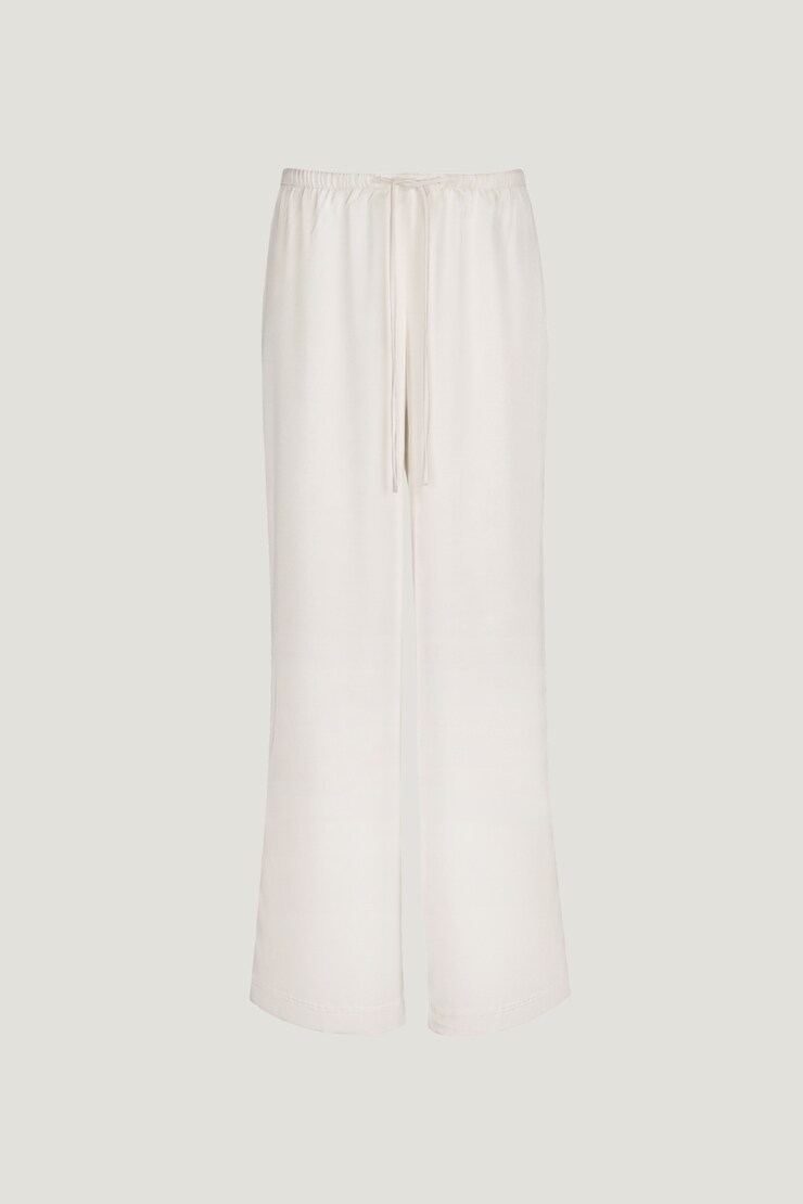 Leo Satin Wide Leg Pants Sea Salt Cream large