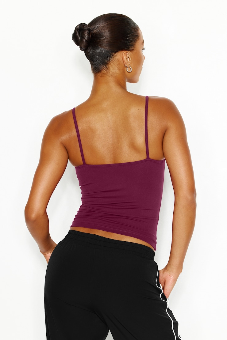 Sleek Scoop Cami Top, Juicy Raspberry Pink, large