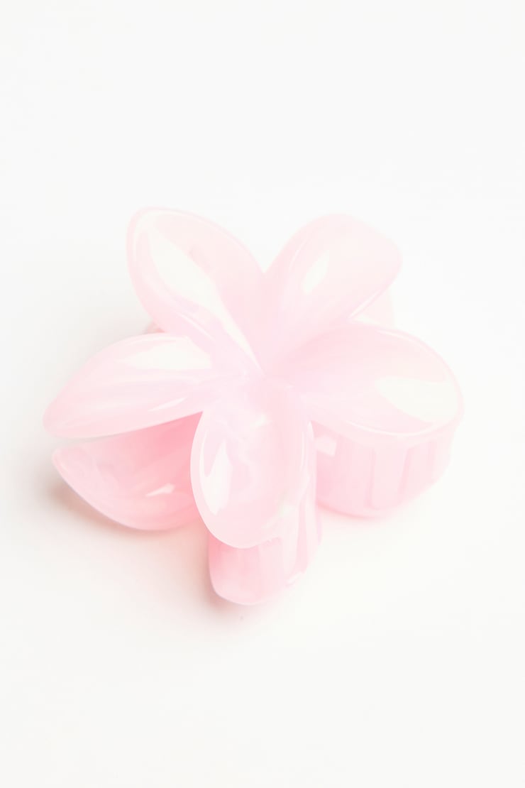 Flower Hair Claw, Pink, large