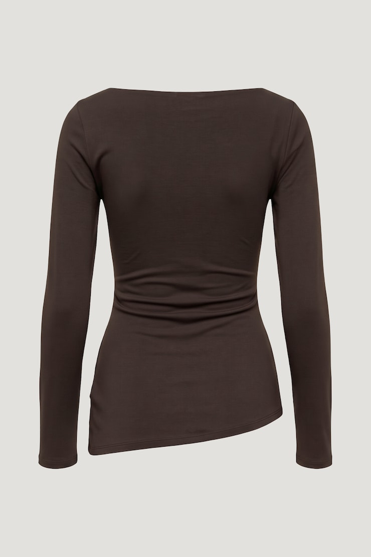 Sculpt Metal Detail Top Java Brown large
