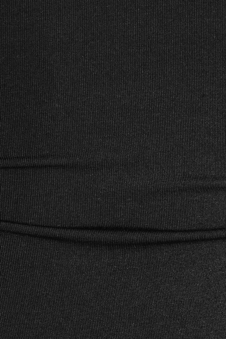 Plunge 3/4 Sleeve Mini Dress, Jet Black, large