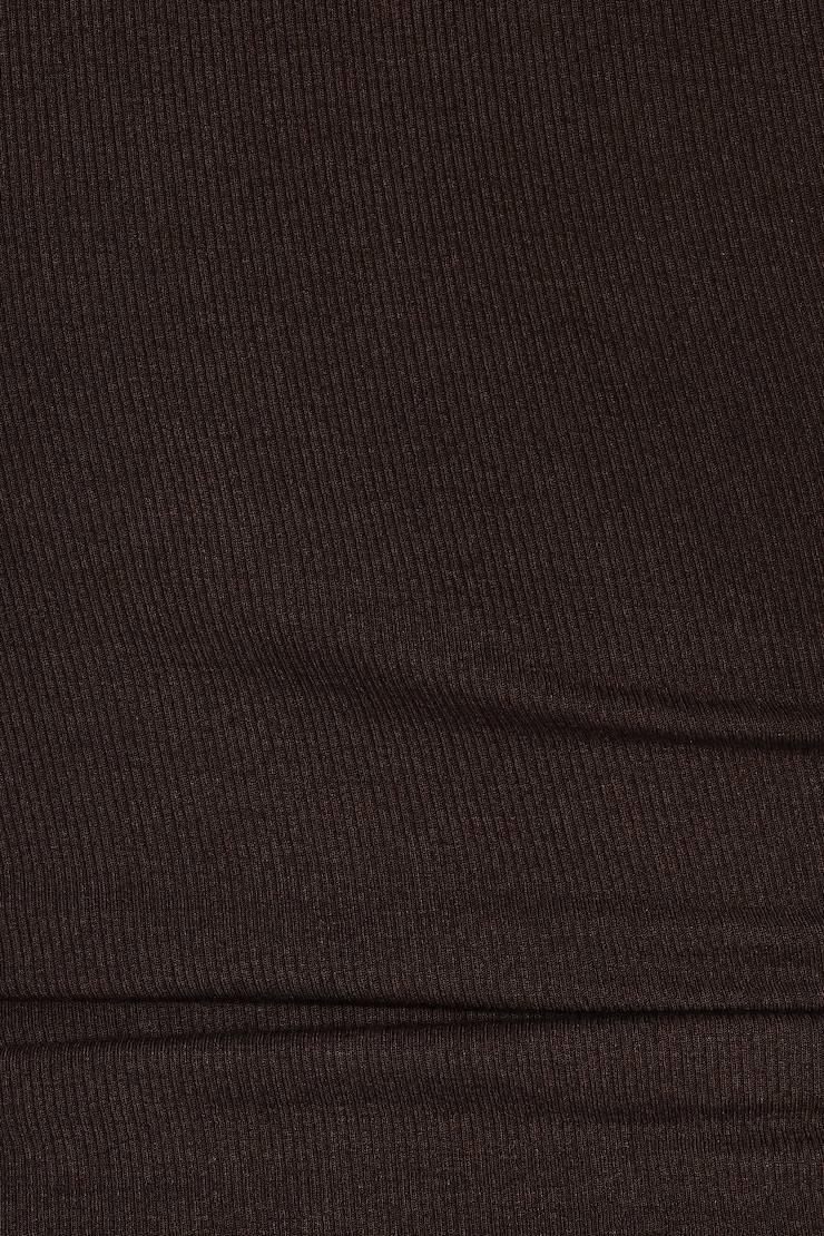 SnatchRib Crossover Longsleeve Top, Chocolate Mousse Brown, large