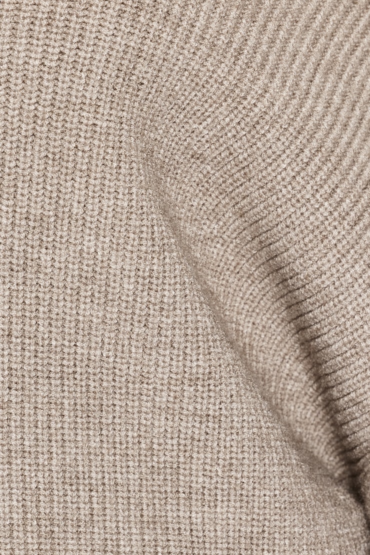 Day Off Asymmetric Sweater, Warm Taupe Melange, large