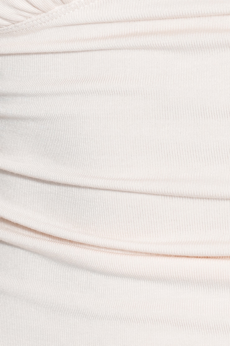 Plunge 3/4 Sleeve Top, Sweet Cream, large