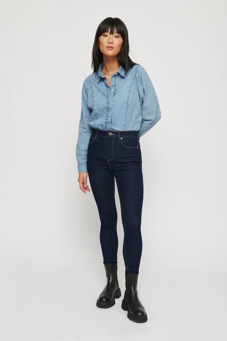 Vera Denim Blouse Soft Sky Blue large