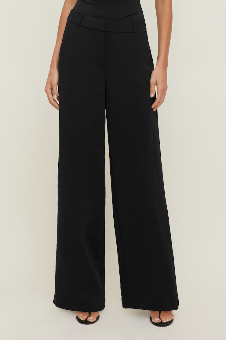 Airflow High Rise Wide Leg Pants Jet Black large