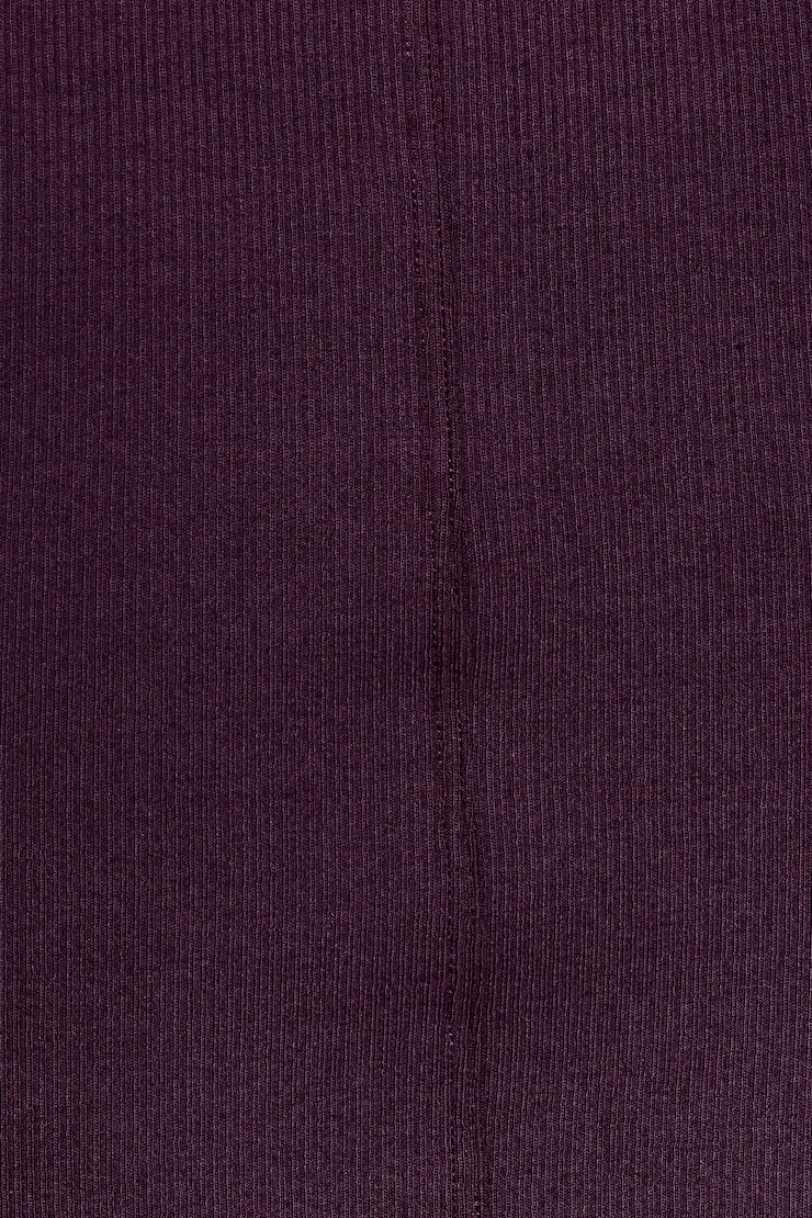 SnatchRib Cropped Crewneck T-Shirt, Wild Berry Maroon, large