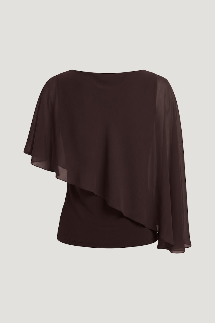 Sora Sculpt Cape Top Cherry Lacquer Burgundy large
