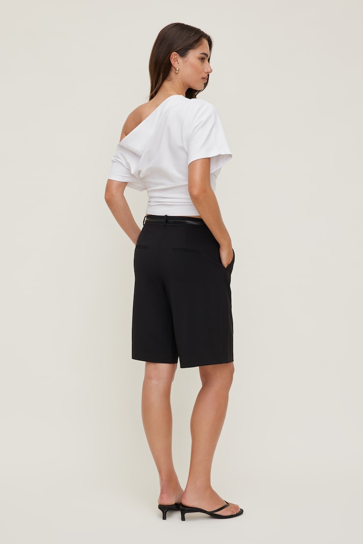 Mid Rise Bermuda Shorts Jet Black large