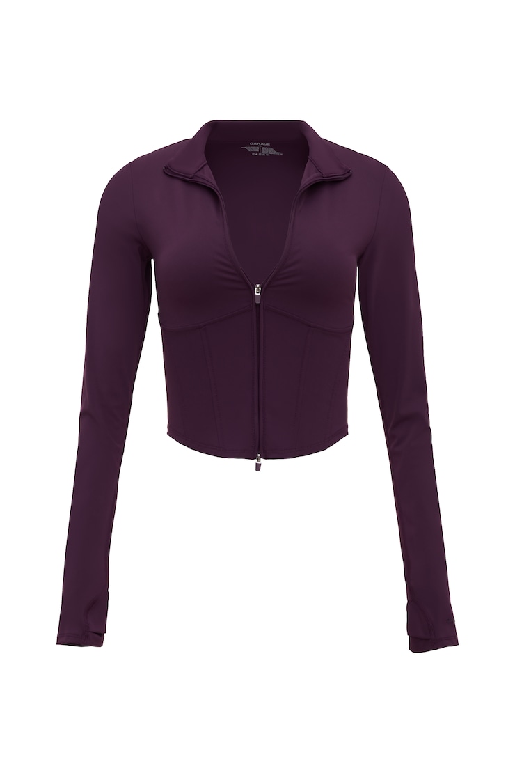 Active Corset Jacket, Wild Berry Maroon, large