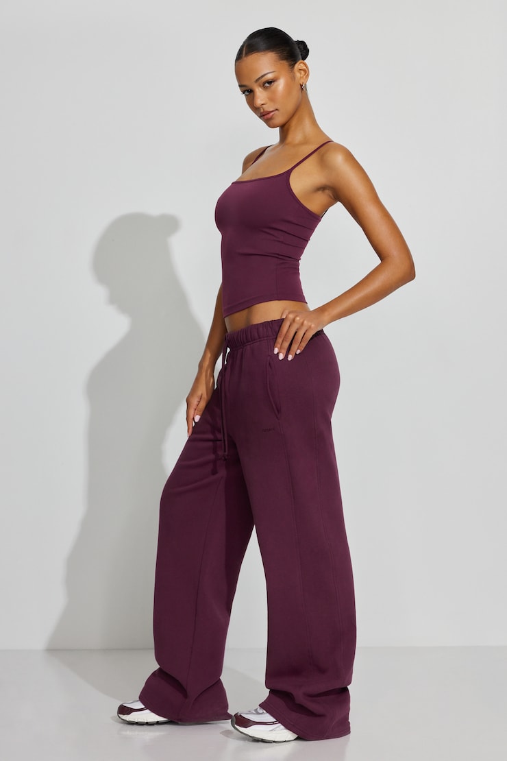 UltraFleece Straight Leg Sweatpants, Fig Fantasy Maroon, large