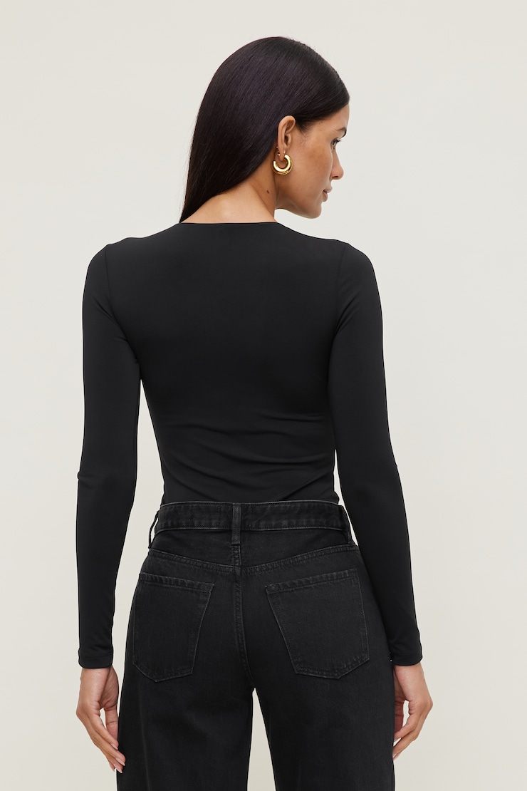 Sculpt Crewneck Bodysuit Jet Black large