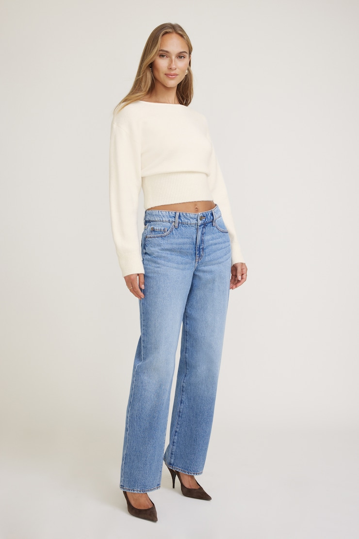 Juliet Cinched Boat Neck Sweater Sea Salt Off White large